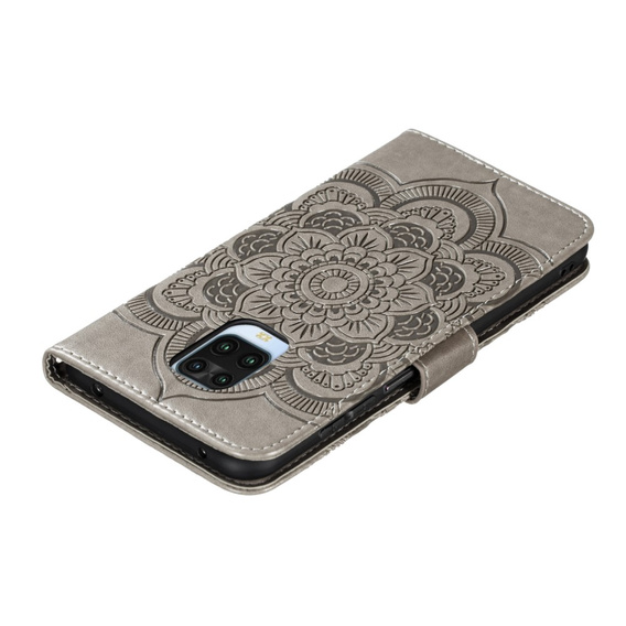 Θήκη με πτερύγιο για Xiaomi Redmi Note 9s/ 9 Pro, Mandala Flower, γκρι