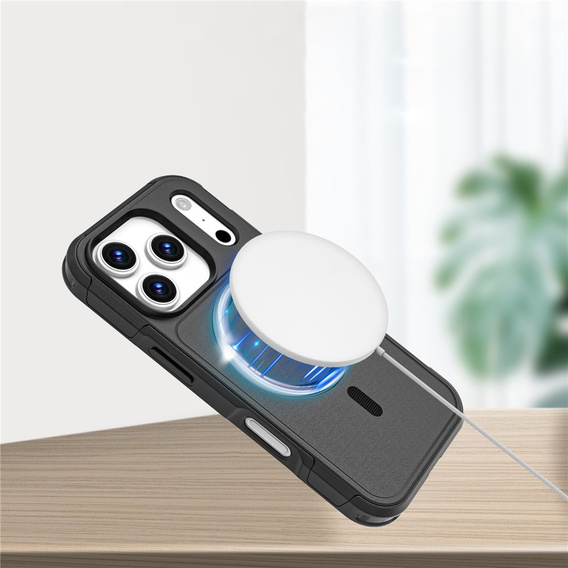 Θήκη MagForce για iPhone 17 Pro, για MagSafe, θωρακισμένη, μαύρο
