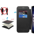 Θήκη με πτερύγιο για Samsung Galaxy S25, RFID Wallet MagSafe CamShield, μαύρη