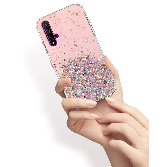 Θήκη για Huawei Nova 5T/Honor 20, Glittery, ροζ