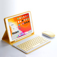 Θήκη + πληκτρολόγιο iPad 10.2 2019 / 2020 / 2021, κίτρινη