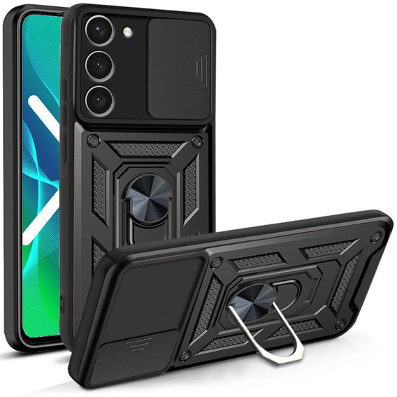 Θήκη για Samsung Galaxy S23 Plus, CamShield Slide, μαύρο