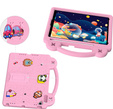 Παιδική θήκη για iPad 10.2" 2021/2020/2019 (9/8/7 gen.) / Air 10.5" 2019 (3 gen.), Cute Patterns, με βάση, ροζ