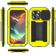 Θήκη για iPhone 15 Pro, R-JUST CamShield Slide, θωρακισμένη, κίτρινη / μαύρη