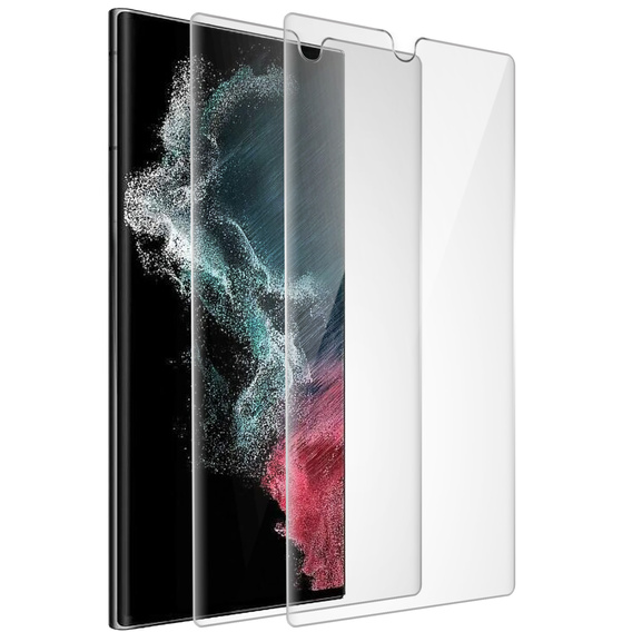 2x Κεραμικό υβριδικό γυαλί ERBORD για Samsung Galaxy S22 Ultra