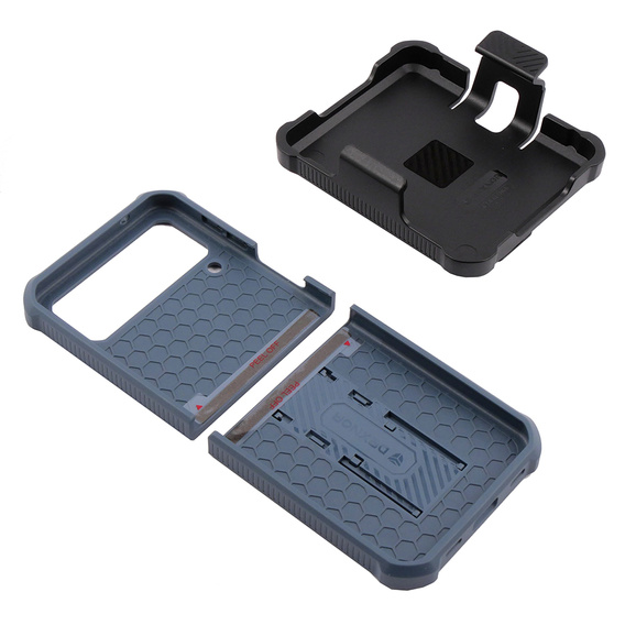 Θωρακισμένη θήκη για Samsung Galaxy Z Flip 4 5G, Dexnor Clip Holder, navy blue