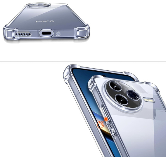 Θήκη για Xiaomi Poco F7 Pro, Dropproof, διαφανής