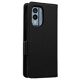 Θήκη με πτερύγιο για Nokia X30 5G, Wallet Litchi Magnet Case, μαύρη