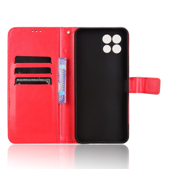 Θήκη με πτερύγιο για T Phone 2 5G, Crazy Horse Wallet, κόκκινη