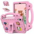 Παιδική θήκη για iPad mini 8.3" 2021 (6 gen.) / iPad mini 8.3" 2024 (7 gen.), Cute Patterns, με βάση, ροζ