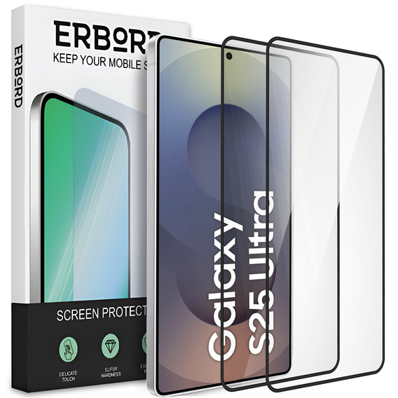2x Κεραμικό υβριδικό γυαλί ERBORD για Samsung Galaxy S25 Ultra