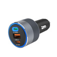 Φορτιστής αυτοκινήτου Forcell F-Energy Alu 85 W, 2 × USB-C + USB-A, PD / QC 4.0 / SFC 2.0
