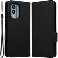 Θήκη με πτερύγιο για Nokia X30 5G, Wallet Litchi Magnet Case, μαύρη