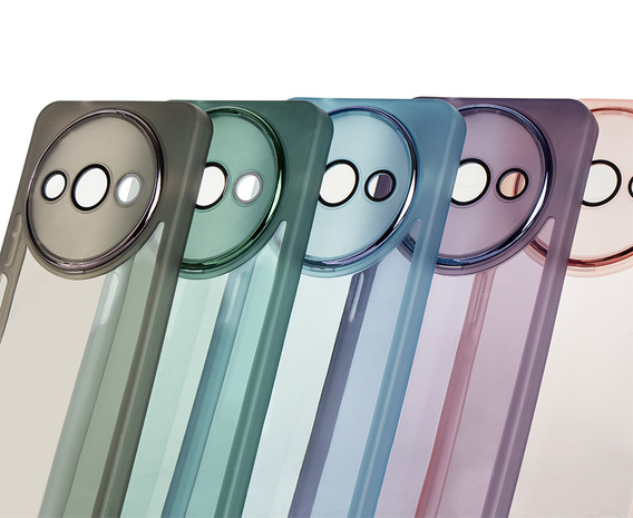 θήκη σιλικόνης για Xiaomi Redmi A3, με προστασία κάμερας, διαφανής / μαύρη