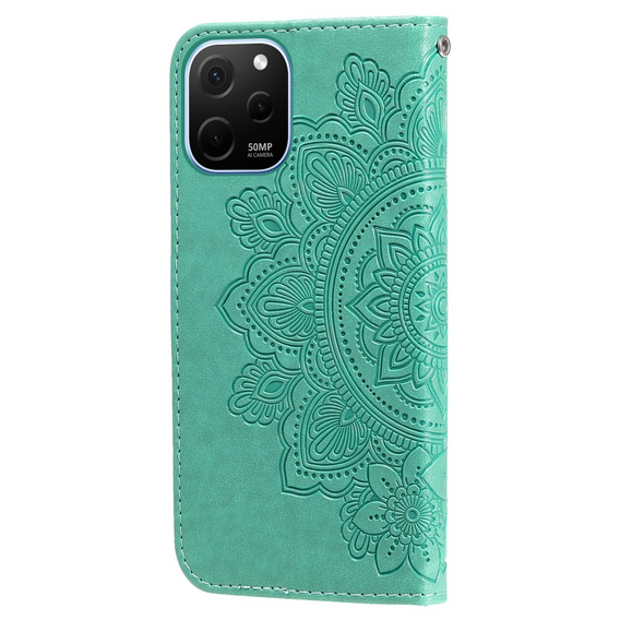 Θήκη με πτερύγιο για Huawei Nova Y61, Mandala Flower, πράσινη