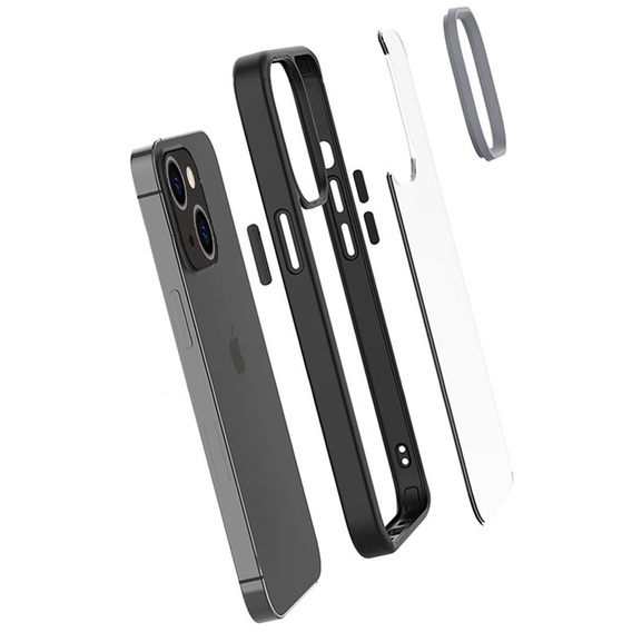 Θήκη για iPhone 13, ERBORD Hybrid Case, μαύρη