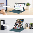 Θήκη πληκτρολογίου για Lenovo Tab M11, Rotary 360° Leather, σκούρα πράσινη