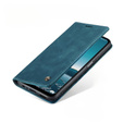 θήκη CASEME για Samsung Galaxy M33 5G, Leather Wallet Case, μπλε
