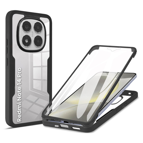 Θήκη για Xiaomi Redmi Note 14 Pro 5G, Shockproof, με μεμβράνη, μαύρη