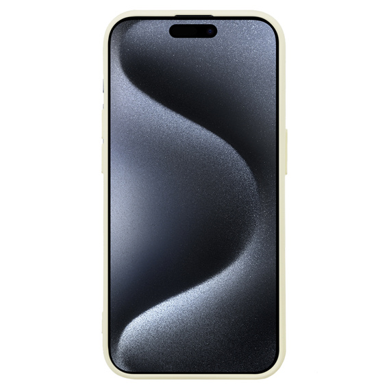 Θήκη για iPhone 15 Pro, Silicone Lite, κρεμ χρώματος