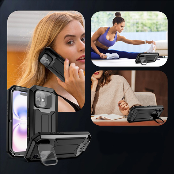 Θήκη R-JUST με προστατευτικό οθόνης και βάση για iPhone 17