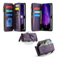 θήκη CASEME για Samsung Galaxy S25 FE, RFID Leather Wallet, με λουράκι ώμου, μωβ