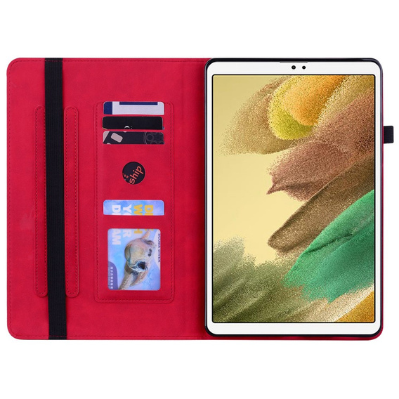 θήκη για το Samsung Galaxy Tab A7 Lite, Wallet Pen Slot, κόκκινη