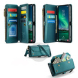 θήκη CASEME για Samsung Galaxy S25 FE, RFID Leather Wallet, με λουράκι ώμου, πράσινη
