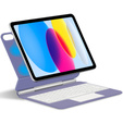 Θήκη πληκτρολογίου για iPad 10.9" 2022 (10 gen.) / iPad 11" 2025 A16 (11 gen.), Magnetic Keyboard Touchpad, μωβ