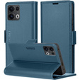 Θήκη για Oppo Reno 13 Pro, ERBORD Glossy Litchi, πορτοφόλι με πτερύγιο, μπλε