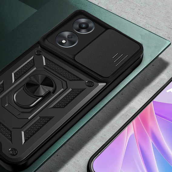Θήκη για Oppo A78 5G, CamShield Slide, μαύρο
