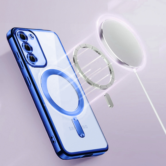 Θήκη για Samsung Galaxy S23 Plus, Electro MagSafe, σκούρο μπλε + Γυαλί για την οθόνη