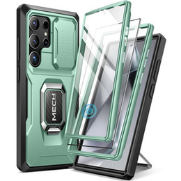 Θήκη για Samsung Galaxy S24 Ultra, Tongate MECH Series με βάση στήριξης, ανοιχτή πράσινη