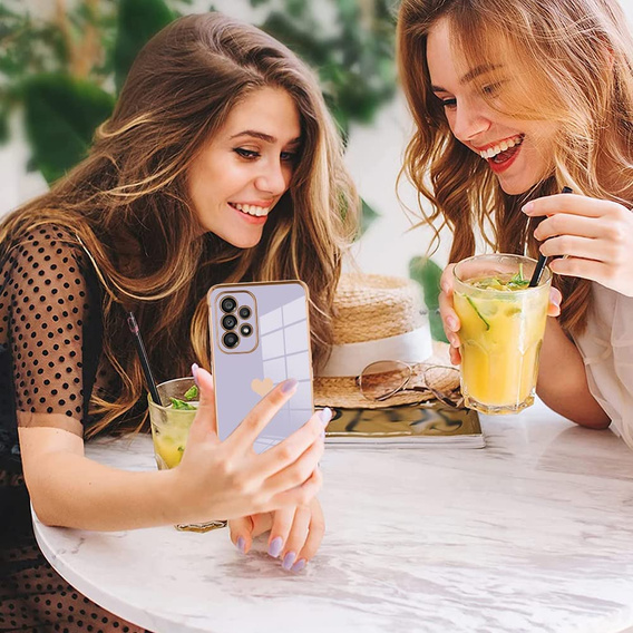 Θήκη για Samsung Galaxy A52/A52S, Electro heart, μωβ