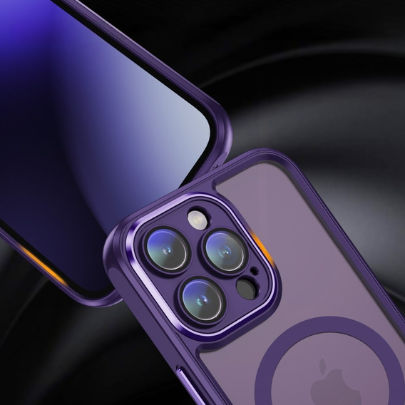 Θήκη για iPhone 15 Pro, ERBORD Impact Guard, MagSafe, σκούρο μωβ