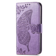 Θήκη με πτερύγιο για Motorola Moto G24 / G24 Power / G04, Butterfly, μωβ
