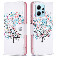 Θήκη με πτερύγιο για Xiaomi Redmi Note 12 4G, Wallet, colorful tree , λευκή