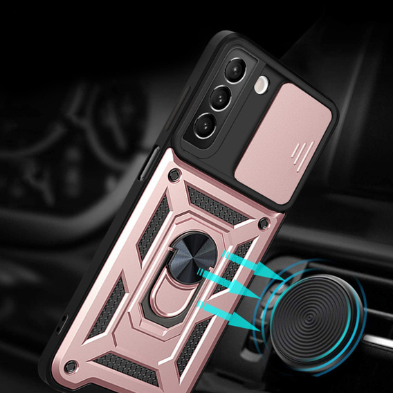 Θήκη για Samsung Galaxy S22 5G, CamShield Slide, ροζ rose gold