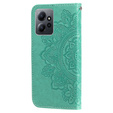 Θήκη με πτερύγιο για Xiaomi Redmi Note 12 4G, Mandala Flower, πράσινη