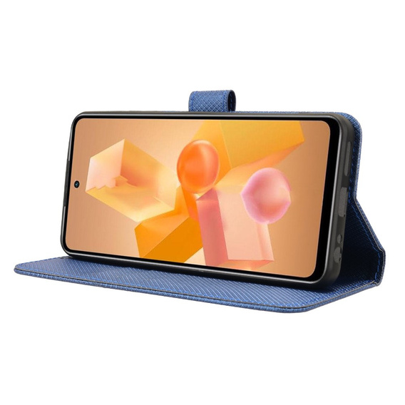 Θήκη με πτερύγιο για Infinix Hot 40i, Wallet Smart Magnet, μπλε