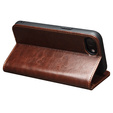 θήκη flip για Iphone 16E, QIALINO Leather Wallet, καφέ