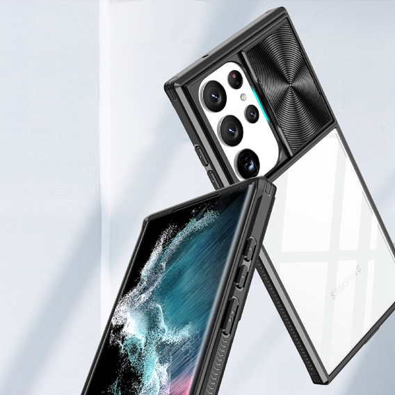 Θήκη για Samsung Galaxy S22 Ultra, Slide Camera, μαύρη