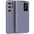 Αναδιπλούμενη θήκη για Samsung Galaxy S22 Ultra, Smart View Wallet, μωβ