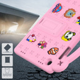 Παιδική θήκη για Samsung Galaxy Tab A9+, Cute Patterns, με βάση, ροζ