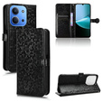 θήκη πτερύγιο για Xiaomi Redmi 15C 4G/LTE, Wallet Rhombus, μαύρη