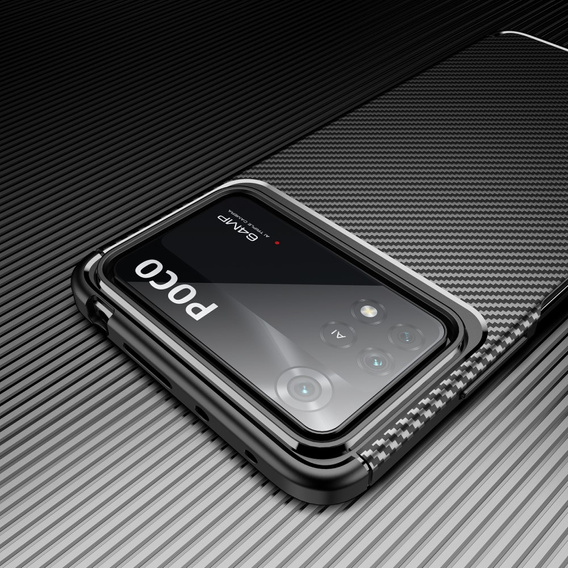 Θήκη για Xiaomi Poco X4 Pro 5G, Carbon Gel, μαύρη
