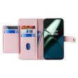 Θήκη με πτερύγιο για OnePlus 12 5G, Wallet Zipper Pocket, ροζ