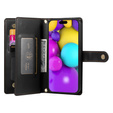 Θήκη με πτερύγιο για iPhone 16 Plus, Wallet Zipper Pocket, μαύρη