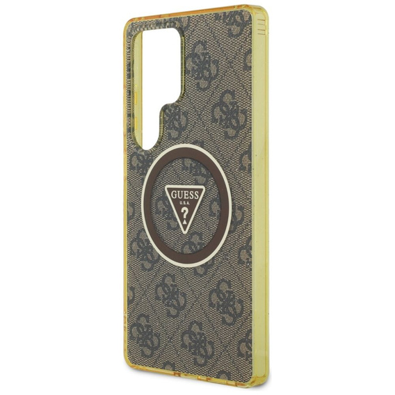Θήκη GUESS Magnetic IML Metal Glitter 4G Circle Triangle για Samsung Galaxy S25 Ultra