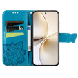 Θήκη με πτερύγιο για Realme 14 Pro 5G, Butterfly, μπλε